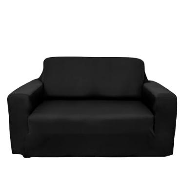 Imagem de Capa de Sofá 2 Lugares Agarradinha Coladinha Preto