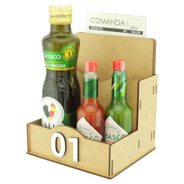 Imagem de Porta Comanda Guardanapo Azeite Temperos Galheteiro Restaurante Crú (5)