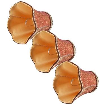 Imagem de Abajur de Tecido, 3 Peças E14 Abajur de Tecido Europeu Vela Lustre Capa de Lâmpada Lustre Abajur Clipon Abajur para Hotel KTV, Abajures