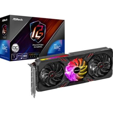 Imagem de Placa de Vídeo ASRock Arc A770 Phantom Gaming OC, 16GB, GDDR6, 256-Bit, ARGB, Preto