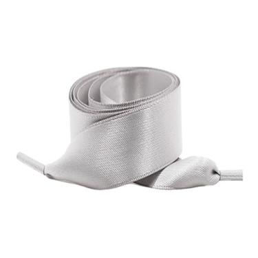 Imagem de Silk Flat Ribbons Sneakers Laces Wedding Unisex Suitable Satin Ided Polyester Smooth Women Candy Shoe ShoeLace (Color : Light gray, Size : 80cm)
