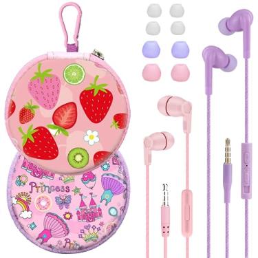 Imagem de GOGOSINIS Conjunto de 2 conjuntos de fones de ouvido com capa para crianças para escola, fones de ouvido com fio com capa e pontas de ouvido de tamanho pequeno, fones de ouvido com capa fofa, fones de ouvido para telefone e laptop PC (Fairy Tale)