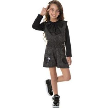 Imagem de Macacão Infantil Alfaiataria e Cropped Tam 4 a 12 - Pic Nic-Feminino