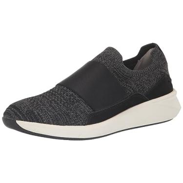 Imagem de Clarks Tênis feminino Un Rio Knit, Malha preta, 7 Wide
