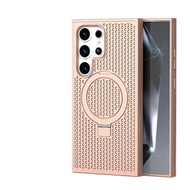 Imagem de Capa fosca para Samsung S24 S23 S22 Plus Ultra S23 FE Capa magnética para Samsung S23 Ultra 24 Plus à prova de choque, acessório para PC, rosa, para Samsung S24