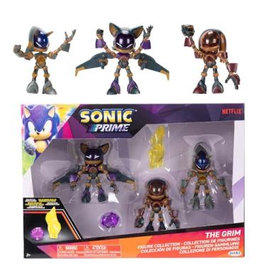 Imagem de Sonic Prime 2.5-inch Action Figures The Grim Themed 5 Pieces: Sonic Trooper, Knuckles Trooper, Rouge Trooper, Yellow Shard and Purple Shard. Ages 3+ (Officially Licensed by Sega and Netflix)