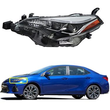 Imagem de LABLT Pacote com 1 farol de substituição para projetor Corolla SE XSE Sedan 2017 2018 2019 Conjunto de farol do lado esquerdo (lado do motorista)