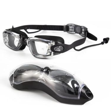 Imagem de Óculos De Natação Profissional Antiembaçamento Piscina Mar - Óculos para Mergulho Nadar Antiembaçante - ECOMLAR® (PRETO TRANSPARENTE)