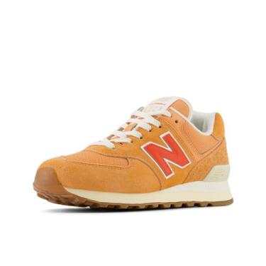 Imagem de New Balance Tênis feminino 574 V2 Sea Salt, Cobre/Neo Flame/Sal marinho, 5.5