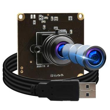 Imagem de ALPCAM Câmera USB de alta velocidade 60fps 120fps 260fps módulo de câmera com webcam USB Full HD 1080p grande angular 180 graus lente olho de peixe câmera USB 2.0 Lightburn para