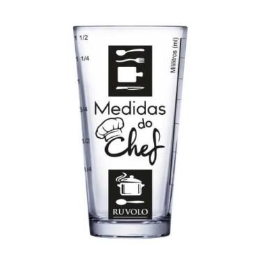 Imagem de Copo De Vidro Com Medidas Do Chefe Ruvolo Conic Mix - 350ml