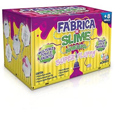 Imagem de Slime Kimeleka Super Fluffy Fabrica - Caixa Com 4 Acrilex Multicor