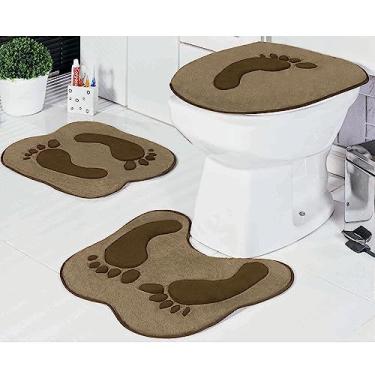 Imagem de Jogo de Banheiro Formato Pegada Guga Tapetes Castor 3