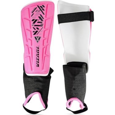 Imagem de Vizari Caneleiras de futebol M laga para crian as | Equipamento de futebol para meninos e meninas | Equipamento de prote o de futebol | Al as ajust veis - Rosa, Tamanho PPP