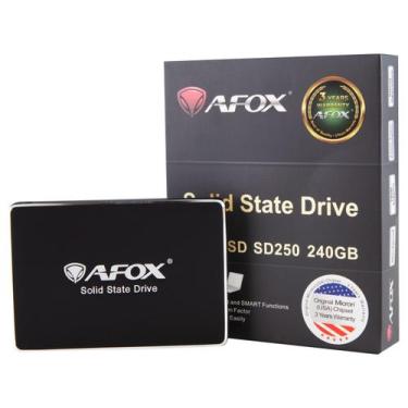 Imagem de SSD 240GB AFOX SD250-240GN SATA III Leitura 560MB/s e Gravação 500MB/s
