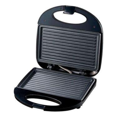 Imagem de Sanduicheira Mallory Classic Grill Antiaderente, Preta, 110V