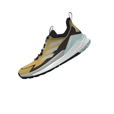 Imagem de adidas Tênis feminino Terrex Free Hiker 2 Low Gore-TEX, Amarelo/Prata Maravilha/Semiflash Aqua, 38