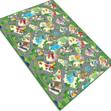 Imagem de Tapete Pista De Carrinhos Cidade Divertida Grande 1,4X1,0M - Plimshop,