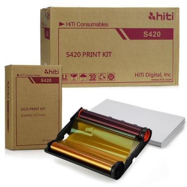 Imagem de Kit Papel e Ribbon HiTi para S420 - 6 Unidades