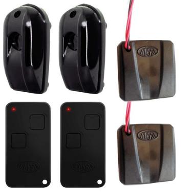 Imagem de 2 Sensor Barreira Portão Eletrônico Rossi 30 metros Sia30 + 2 Tx Car +