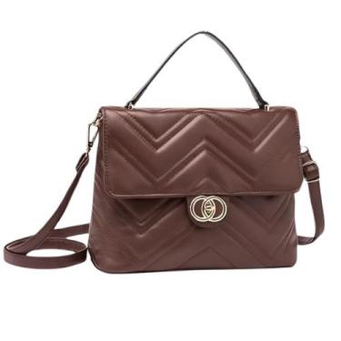 Imagem de Bolsa Feminina Transversal Espaçosa  Austin - Kl, Marrom escuro