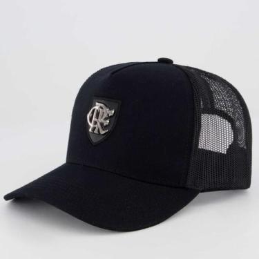 Imagem de Boné Flamengo Trucker Americano Preto - Supercap, Único
