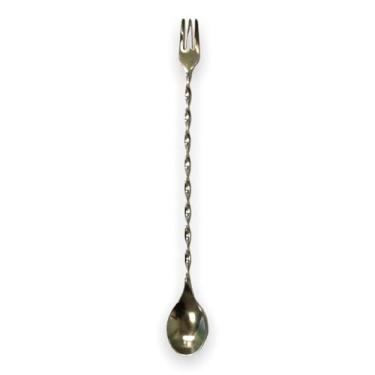 Imagem de Colher Bailarina Aço Inox C Mini Garfo Drinks Bebidas 30cm - Frigo