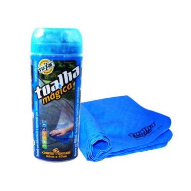 Imagem de Toalha Mágica Multiuso Absorve e Seca Rápido - Fixxar, Azul, Único