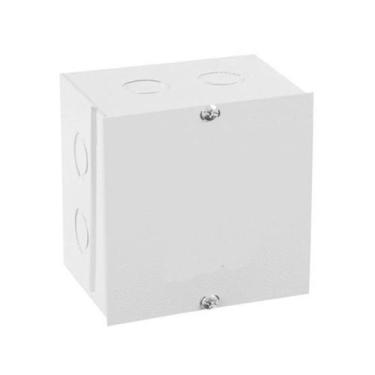 Imagem de Caixa de Passagem Sobrepor 150x150mm Branca Metal IP-44 Gomes, Branco