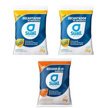 Imagem de Kit 2 Decantador Impurezas Com Elevador de Ph Barrilha 2kg - Geral