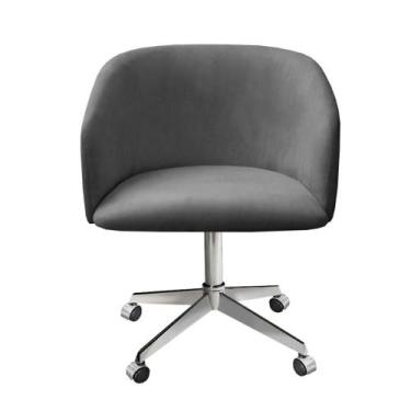 Imagem de Poltrona Decorativa Atenas Cadeira Giratória com Rodinhas Escritório  