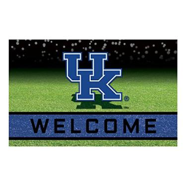 Imagem de FANMATS 19981 Blue Color Crumb Rubber University of Kentucky, tapete de porta da Universidade de Kentucky, 1 pacote, 45,7 cm x 76,2 cm