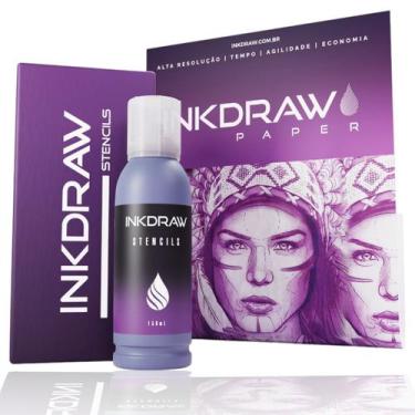 Imagem de Tinta Inkdraw Stencils Para Decalque Tattoo, Violeta