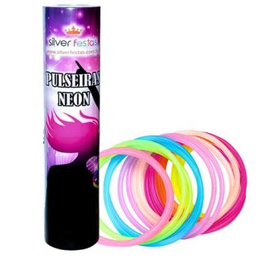 Imagem de Pulseira neon alto brilho  florescente tubo com 50 unidades - DIVA E B