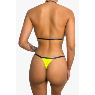 Imagem de Biquíni AMARELO Biquíni para Marquinha tipo Fita em Tecido (Tamanho ún