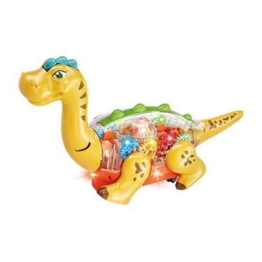 Imagem de Dinossauro Anda Bate E Volta Com Sons Luzes Engrenagens - Dm Toys, Ama