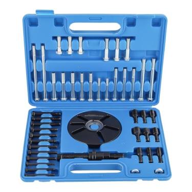 Imagem de maXpeedingrods Kit de extrator de balanceador harmônico, ferramenta de instalação de extrator de polia de volante de direção hidráulica, conjunto de remoção de extrator de volante de engrenagem de
