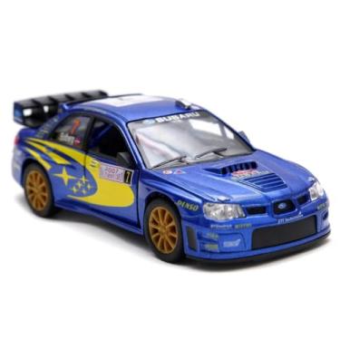 Imagem de Power Toys TECH - Miniatura Impreza Wrc 2007 Sujo De Terra ou Limpo Coleção: Carrinho de Ferro com Portas que Abrem e Pneus de Borracha 1:32 (Azul)