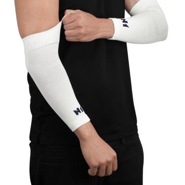 Imagem de Manguito Curto Profissional N1 Vôlei Ciclismo Corrida Branco