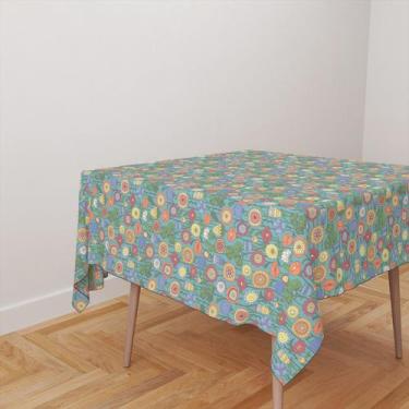 Imagem de Toalha De Mesa Quadrada 4 Lugares Tecido Oxford Floral - Core Decore