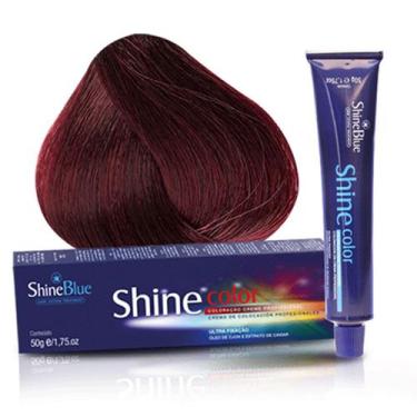 Imagem de Coloração 6.62 Louro Escuro Vermelho Irisado Shine Blue 50g