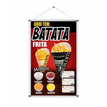 Imagem de Banner pronto Batata Frita REF 030  medida 45x70 cm (arte Pronta)