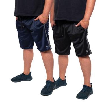 Imagem de Kit 2 Bermuda Plus Size Masculina Short Treino Academia Tamanhos Grand