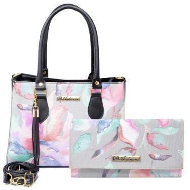 Imagem de Bolsa Feminina Media com Alça Transversal e Carteira - Andriani Bolsas