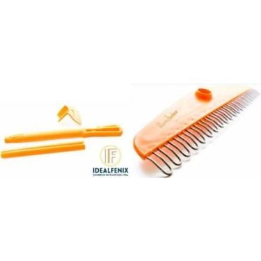 Imagem de Rastelo 21 Dentes Café Jardim Ancinho Kit Suporte Lima Proteção Clip -