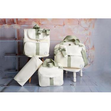 Imagem de Kit De Bolsa Mala Maternidade 4 Peças Com Mochila Multifuncional Slim 