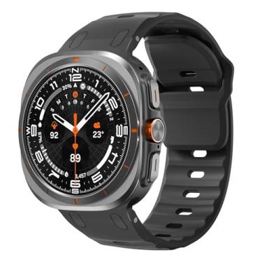 Imagem de Pulseira esportiva de silicone para Samsung Galaxy Watch Ultra de 47 mm masculino/feminino, à prova d'água, macia, compatível com Samsung Watch Ultra, Galaxy Watch 7, Ultra, respirável, correa Reloj