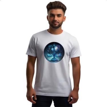 Imagem de Camiseta Unissex Signo de Libra placa de luxo - Alearts, M