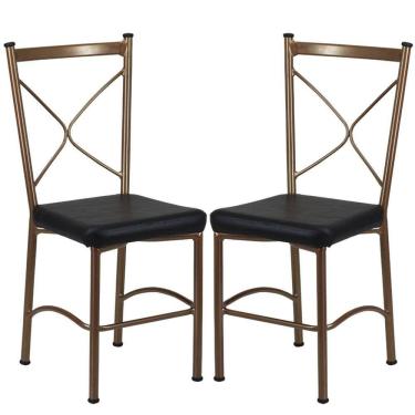 Imagem de Kit 2 Cadeiras Buffet em Alumínio para Cozinha, Restaurante - Trama