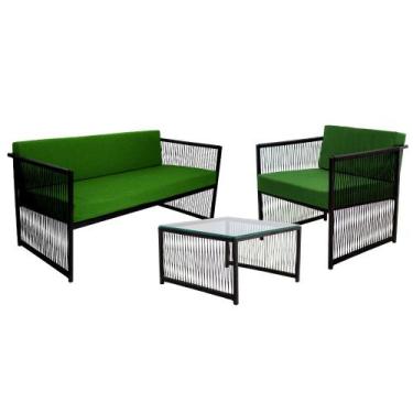 Imagem de Conjunto para Área Externa de Fibra Sintética - Poltrona Namoradeira M